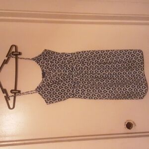 J. Crew Sweetheart Blue & White Slip Dress Sz 8